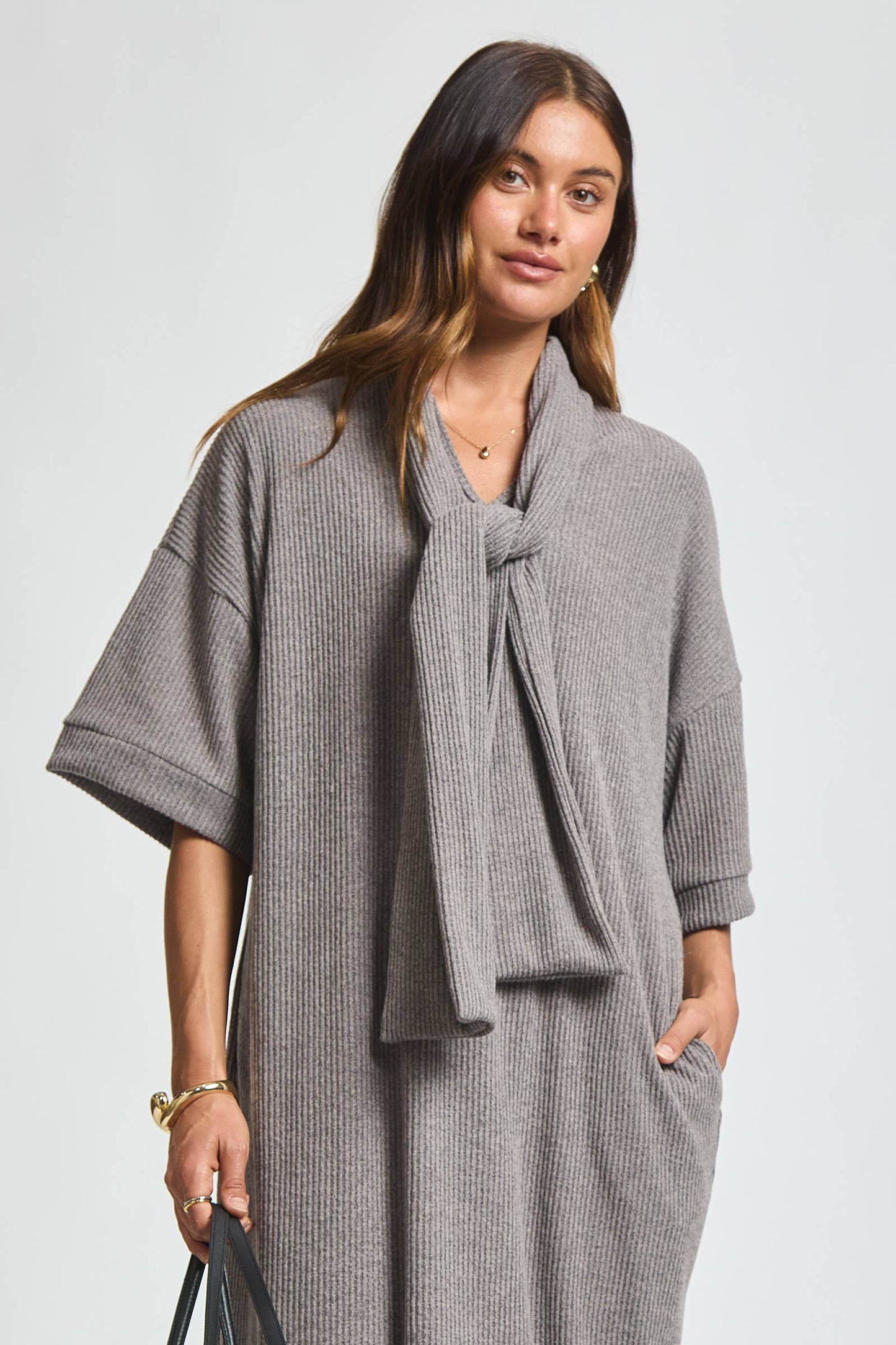 Dear Scarlett - Relaxed Fit Ribbed Maxi Dress