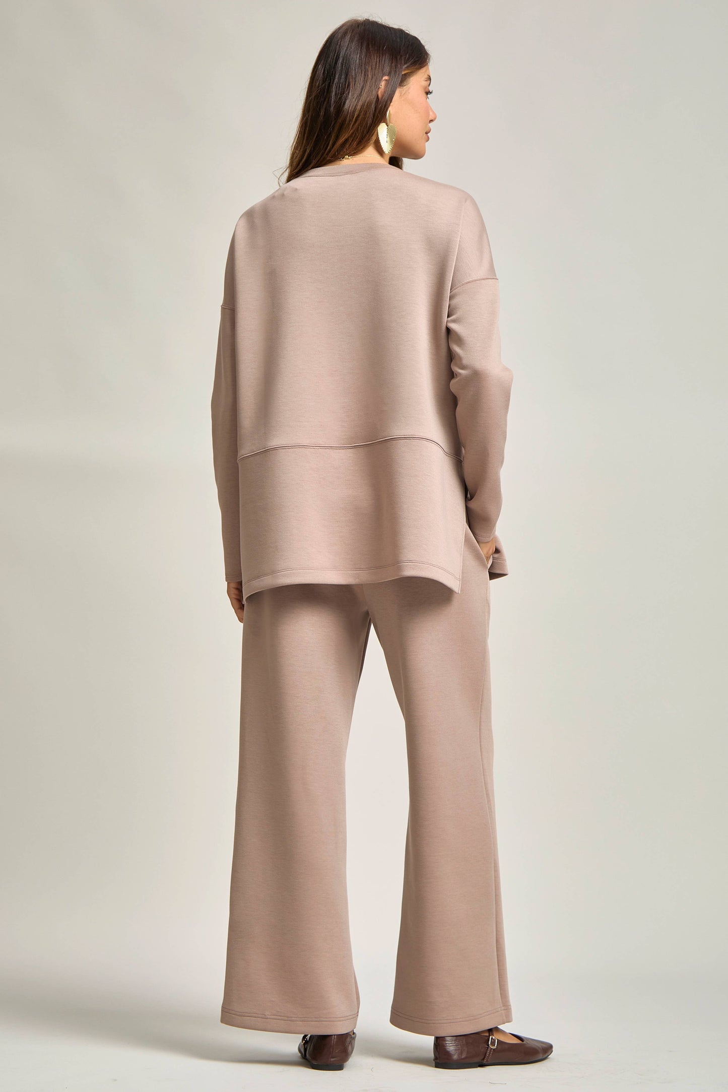 Dear Scarlett - Tunic Top + Straight Pants Travel Modal Set