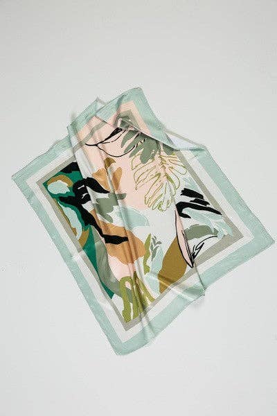 PRETTY PRINT SILKY FEEL BANDANA SCARF