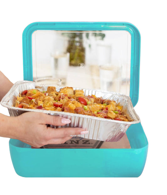 Fancy Panz - Premium Set - Pan Frame w/ Lid & Hot or Cold Gel Pack - Aqua