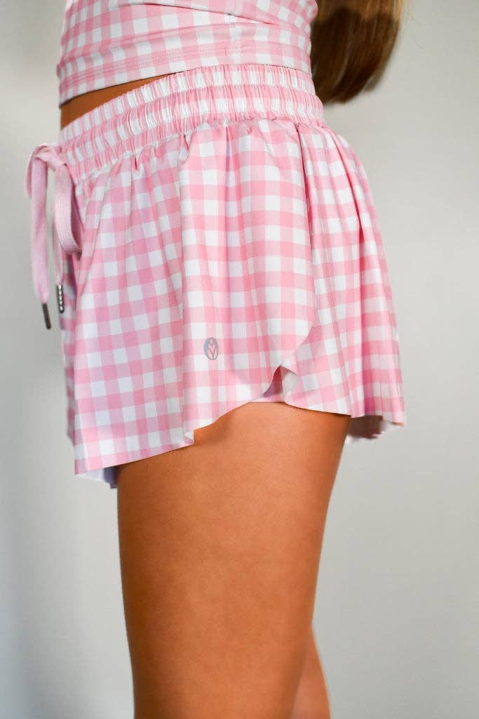 Flutter Away Gingham Shorts TooLooLah