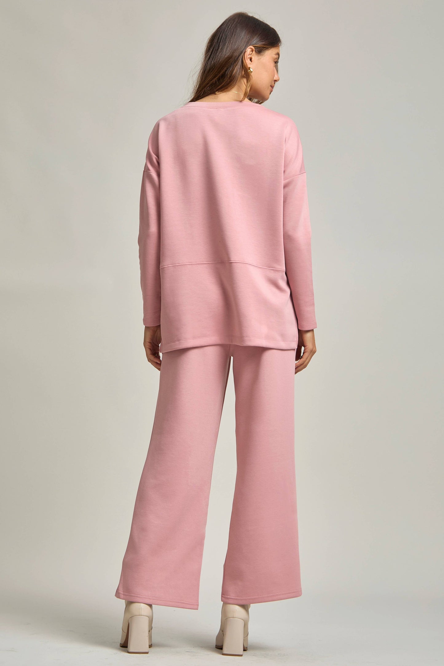 Dear Scarlett - Tunic Top + Straight Pants Travel Modal Set