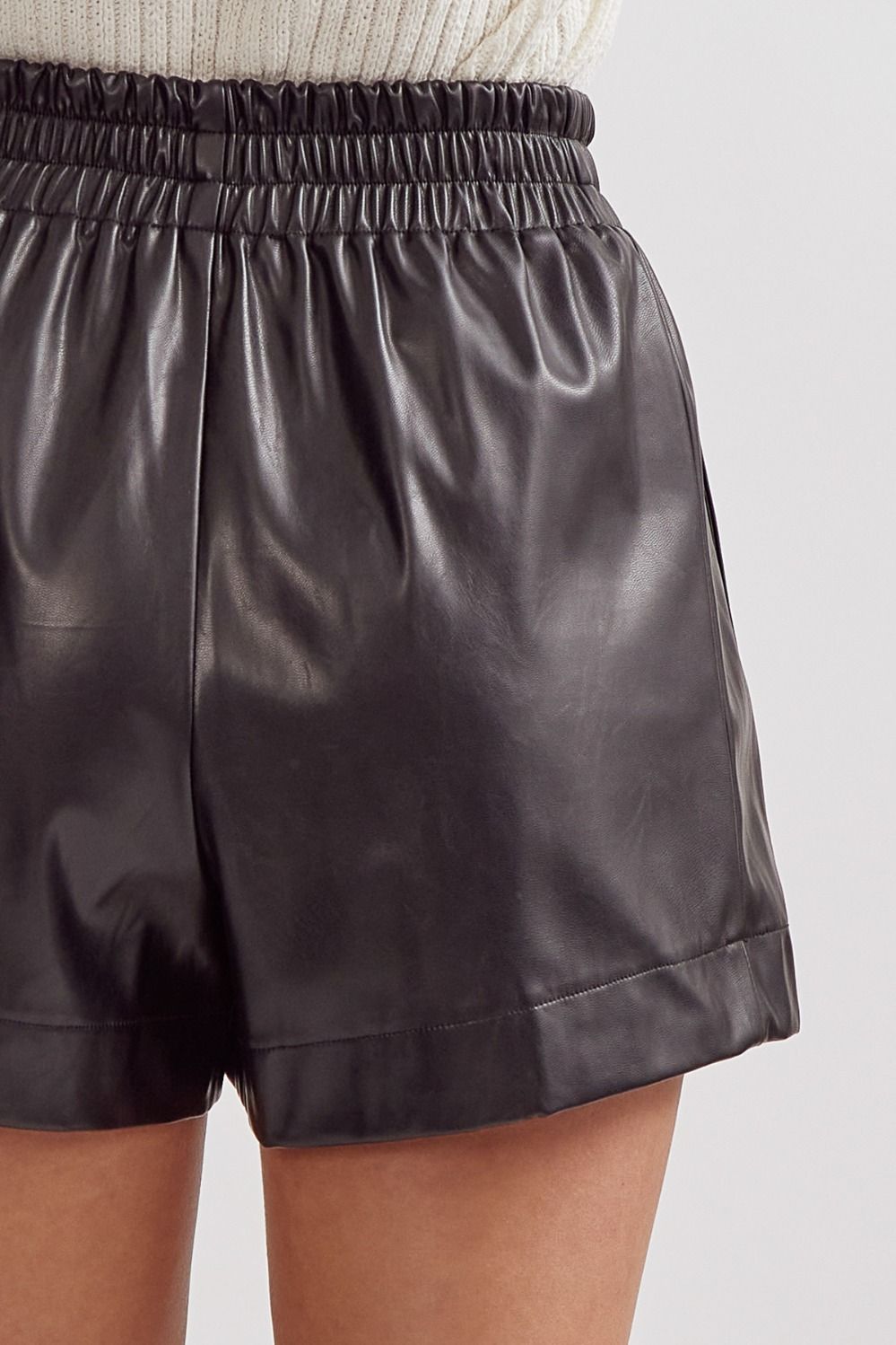 Faux Leather Shorts