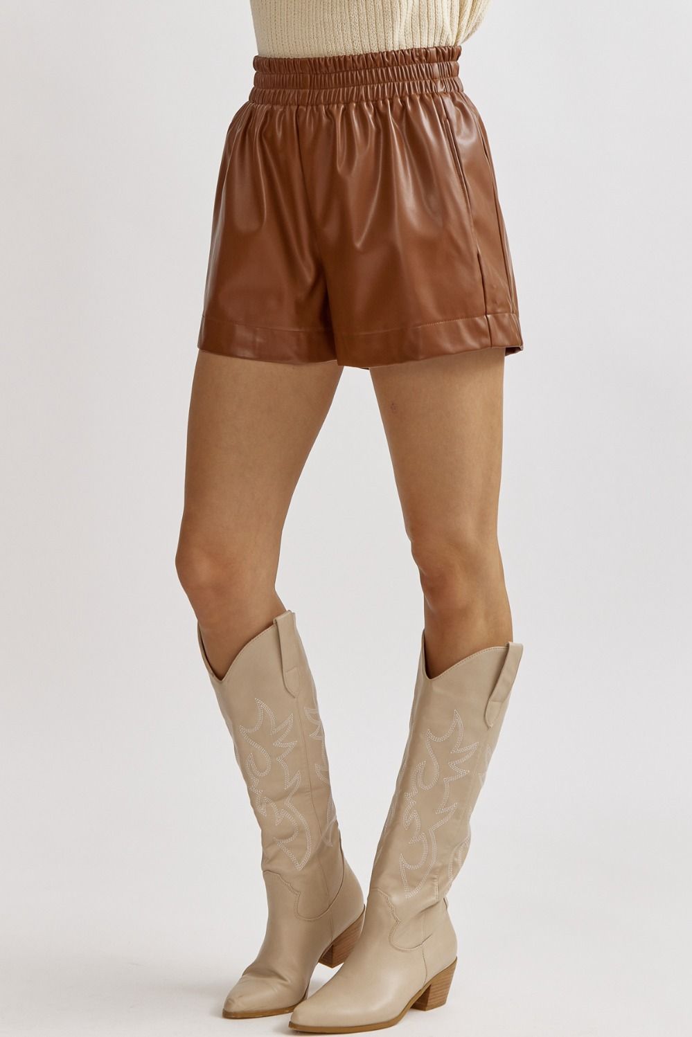 Faux Leather Shorts