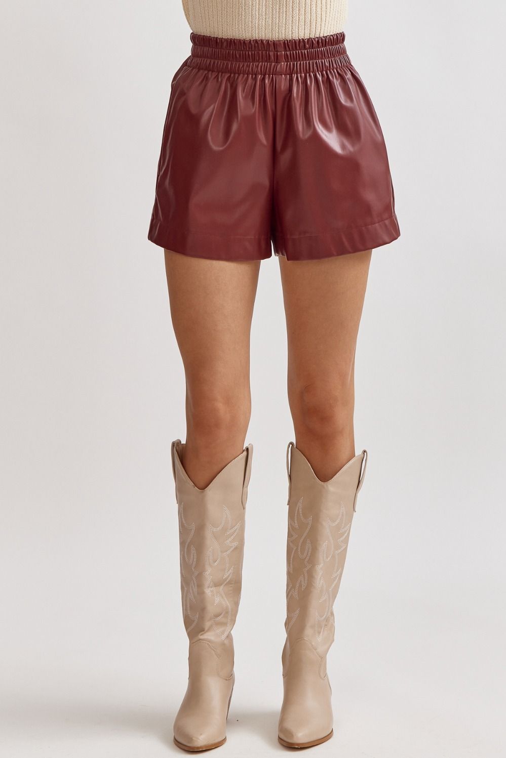 Faux Leather Shorts