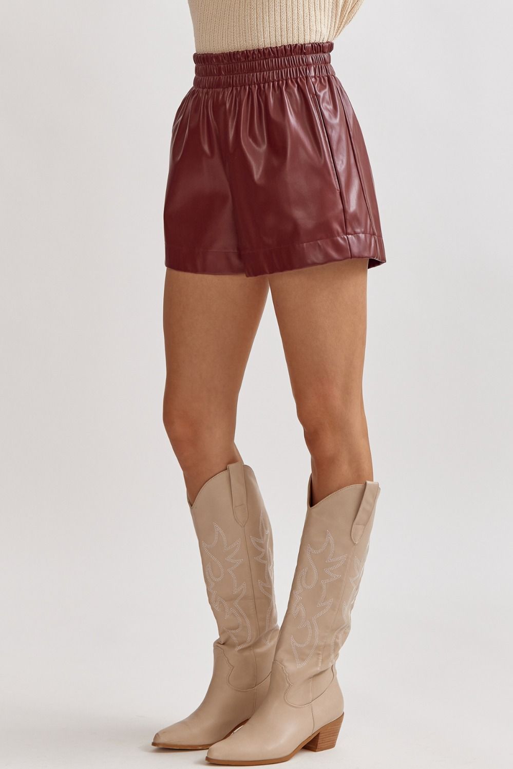 Faux Leather Shorts