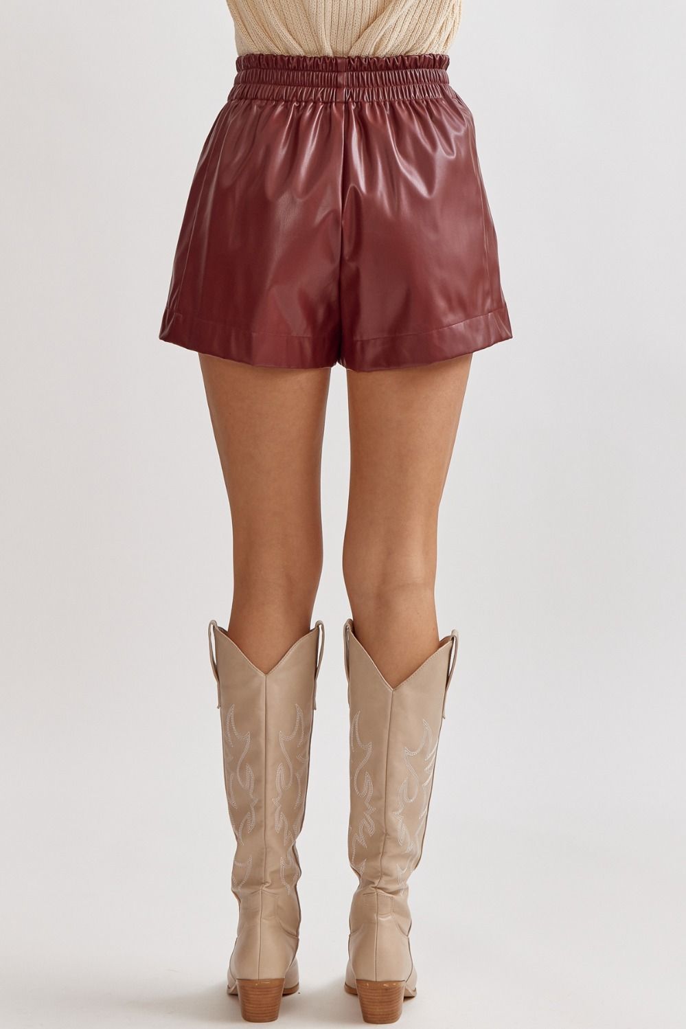 Faux Leather Shorts