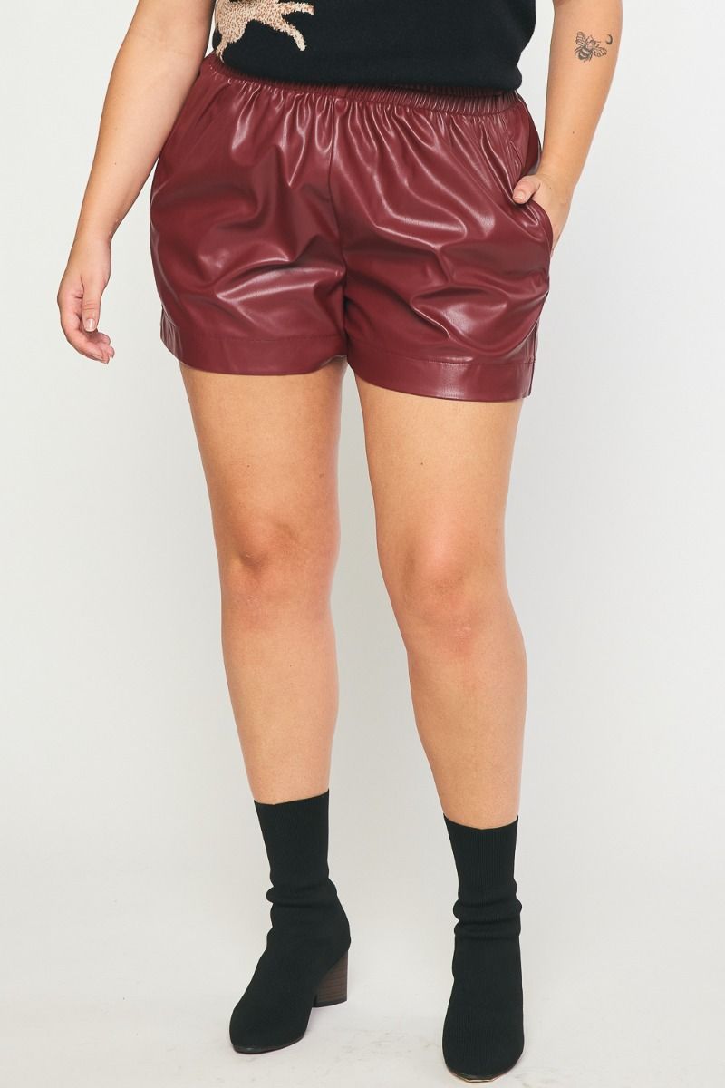 Faux Leather Shorts