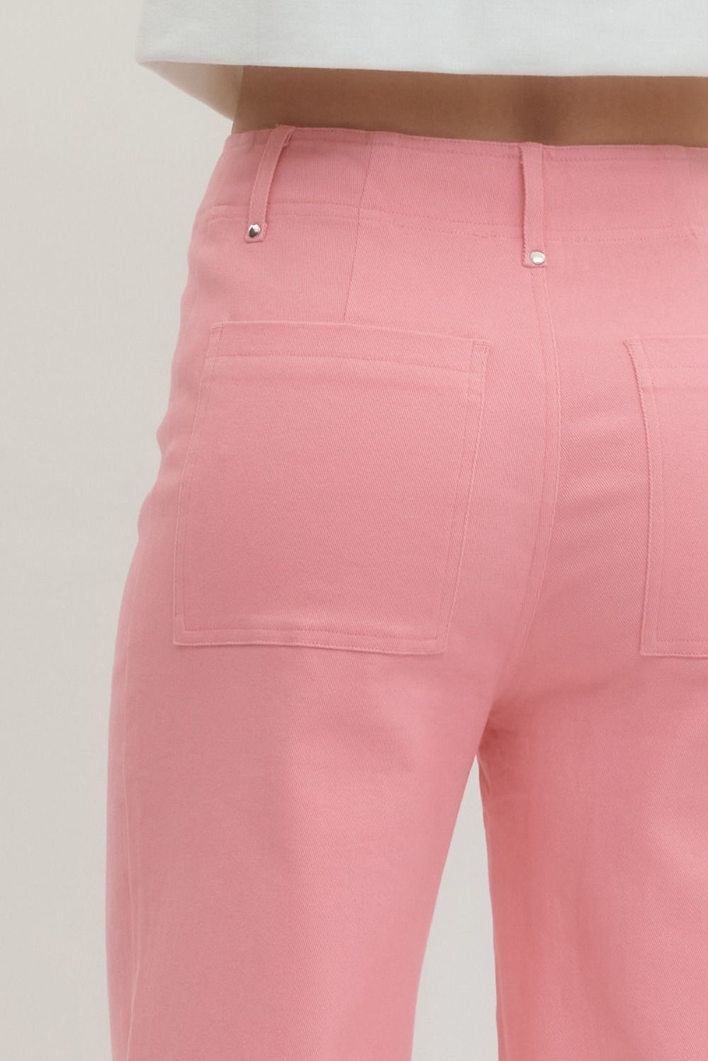 Pretty in Pink high-rise wide-leg pants