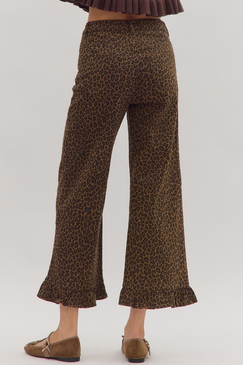 Animal Print Wide Leg Pants
