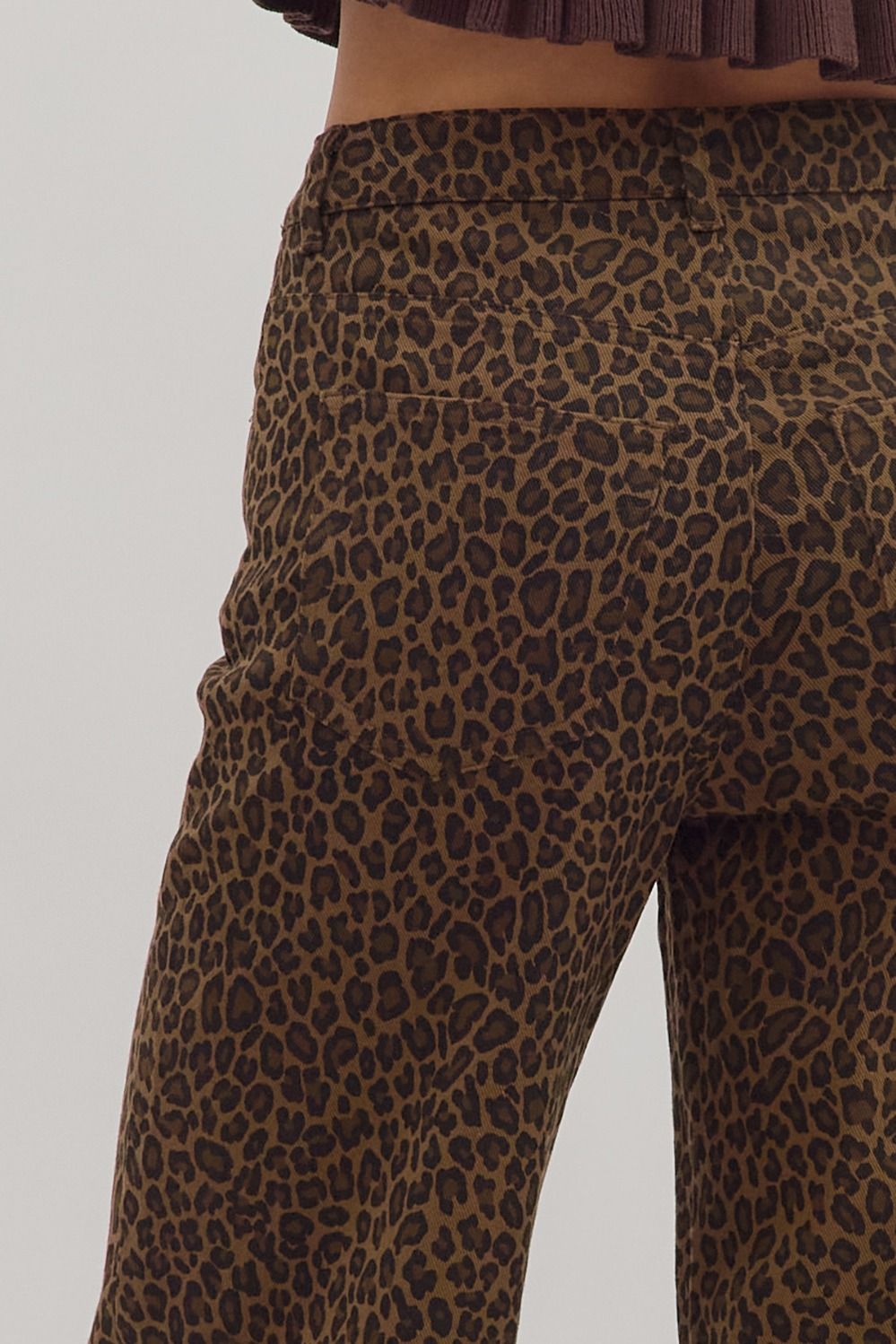 Animal Print Wide Leg Pants