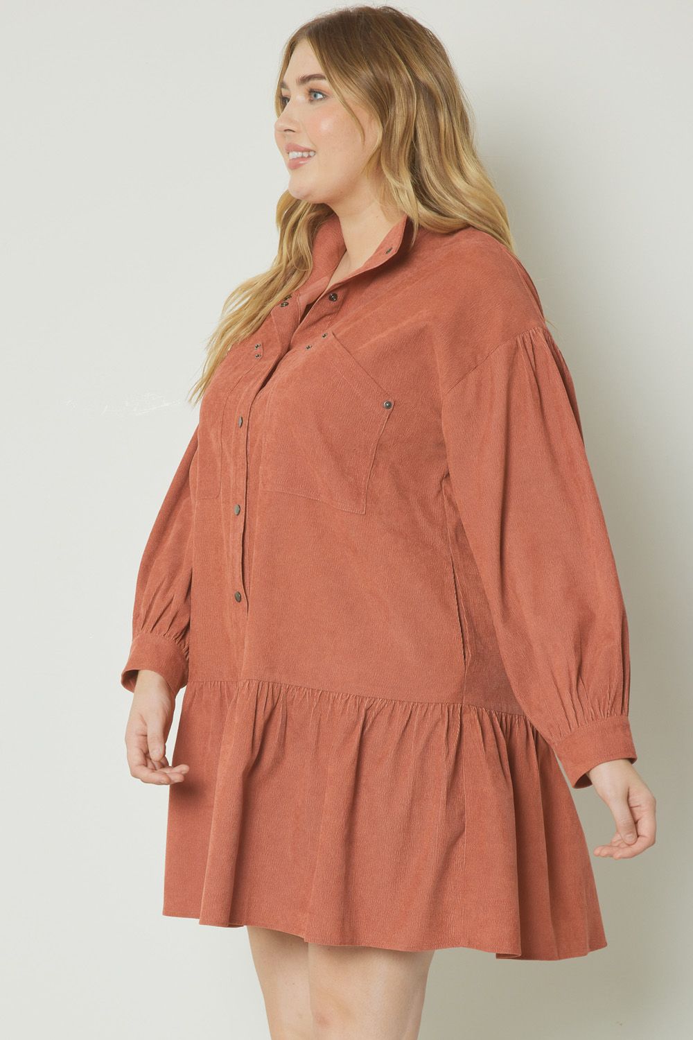 Fall in Love Corduroy Mini Dress Plus