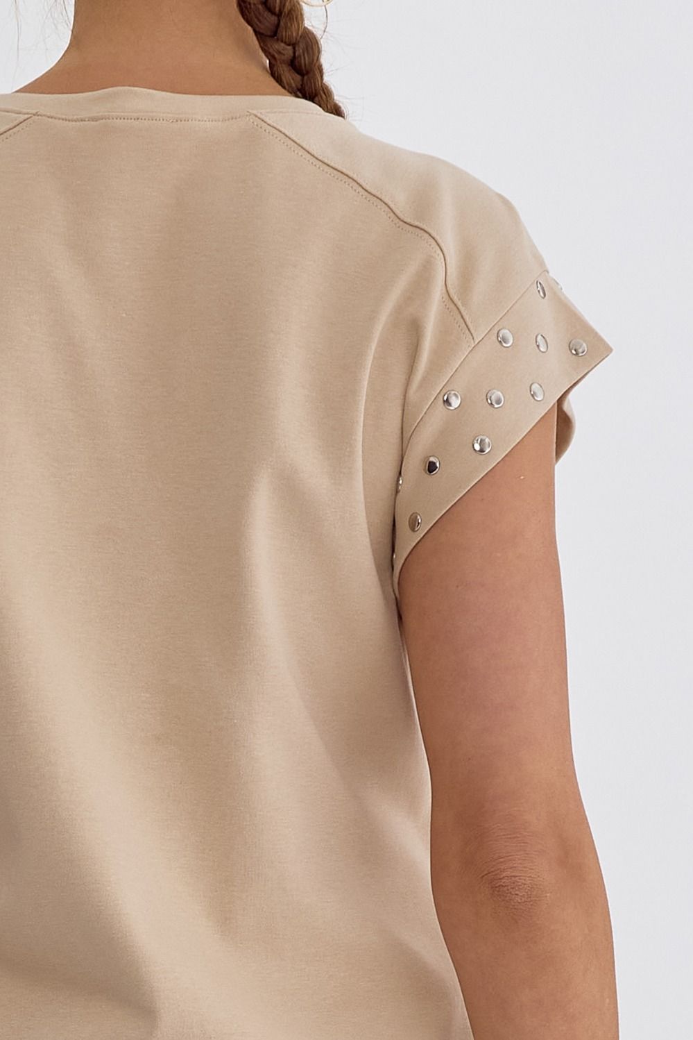 Short Sleeve Studded Dress