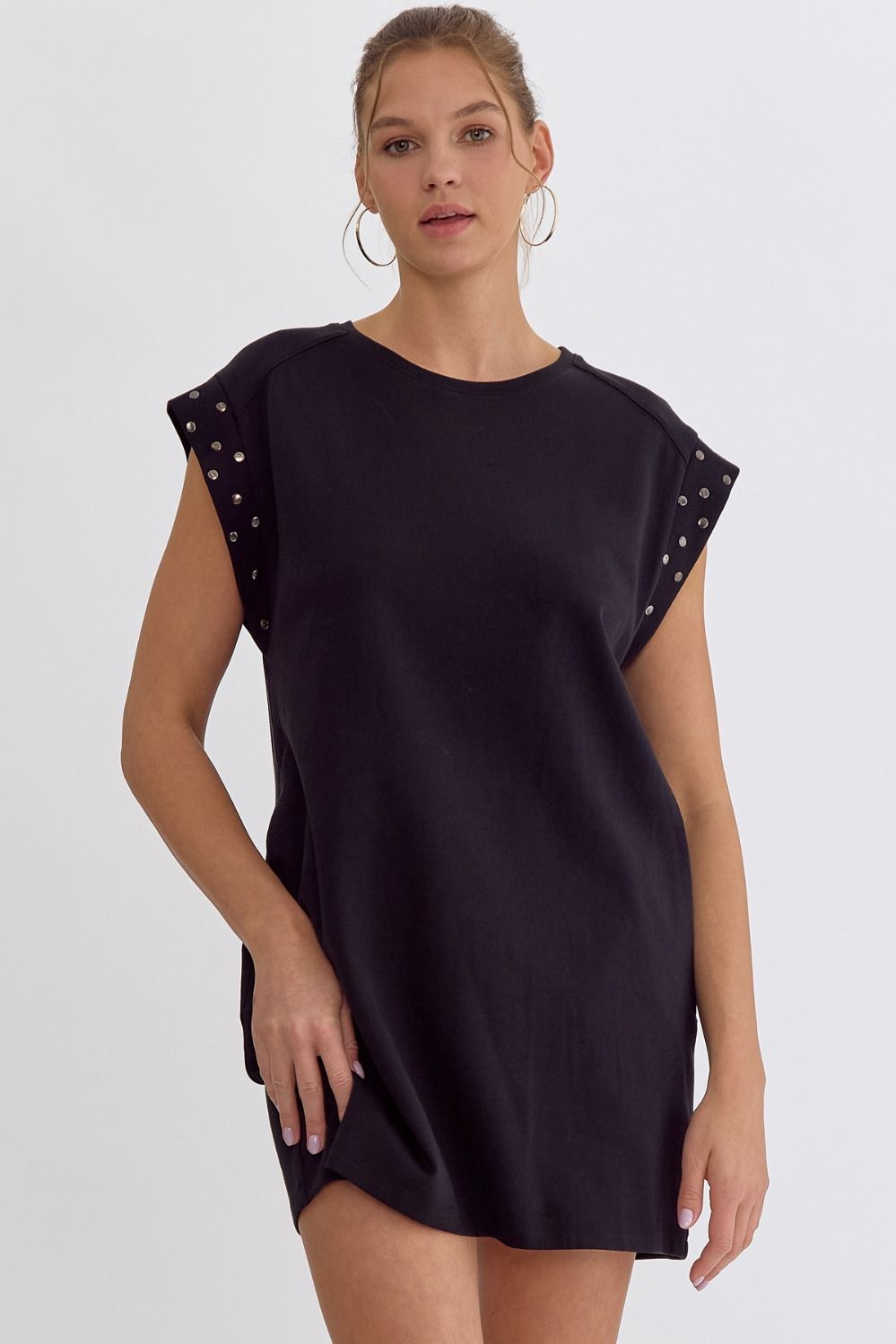 Short Sleeve Studded Dress