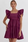 Baby Doll Ruffle Sleeve Dress