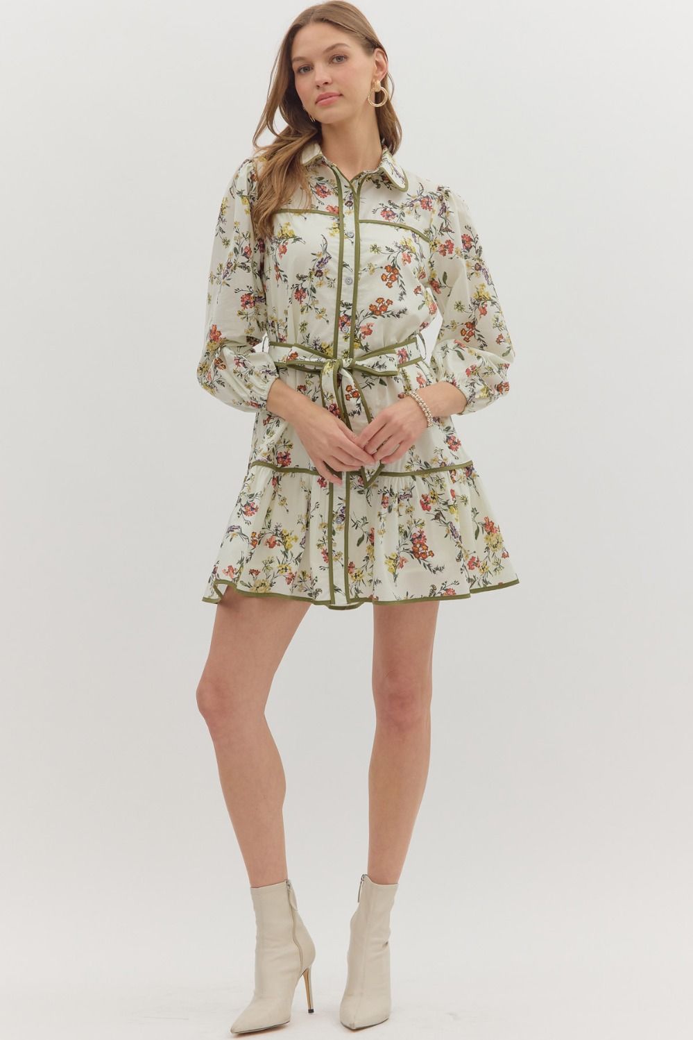 Floral Fall Vibes Western Dress