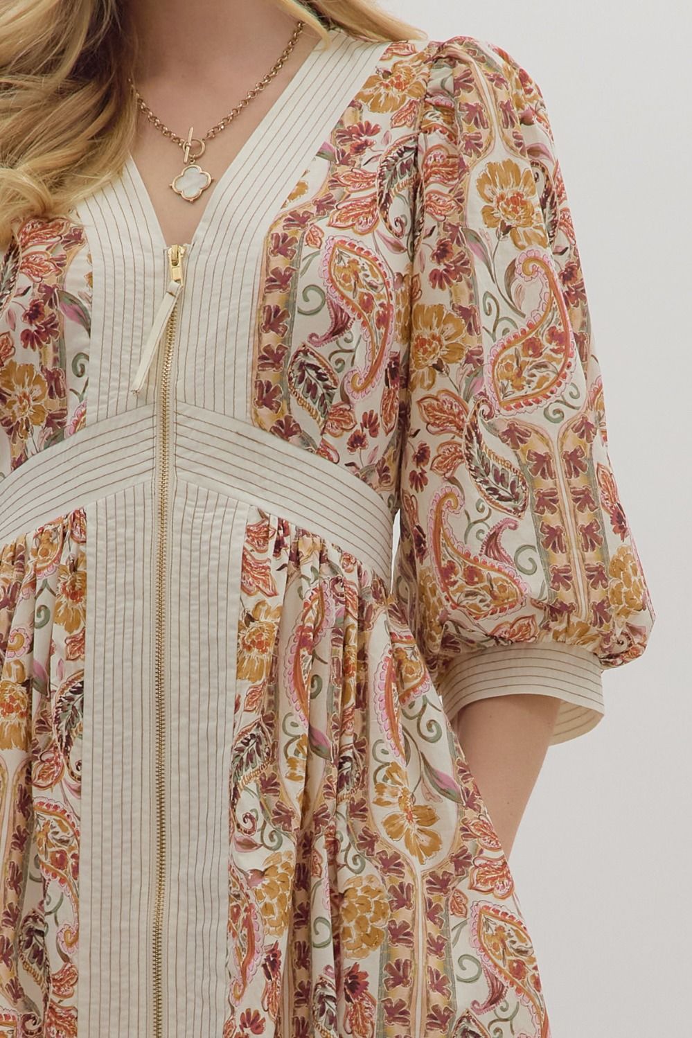 Paisley Fall Midi Dress