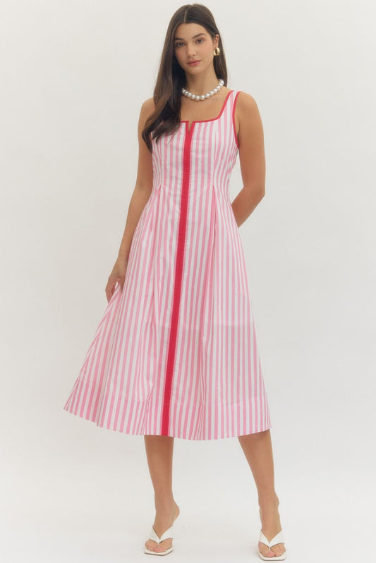 Fun Times Ahead Striped Midi Dress