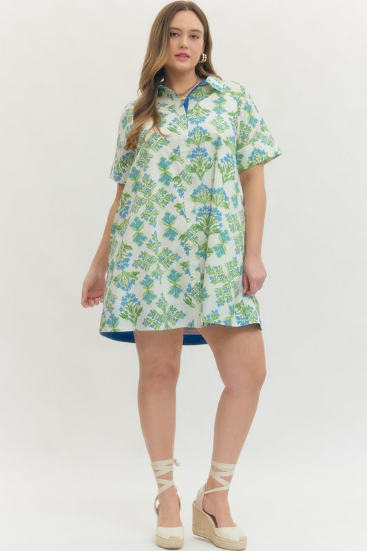 Welcome to the Garden Mini Dress Plus