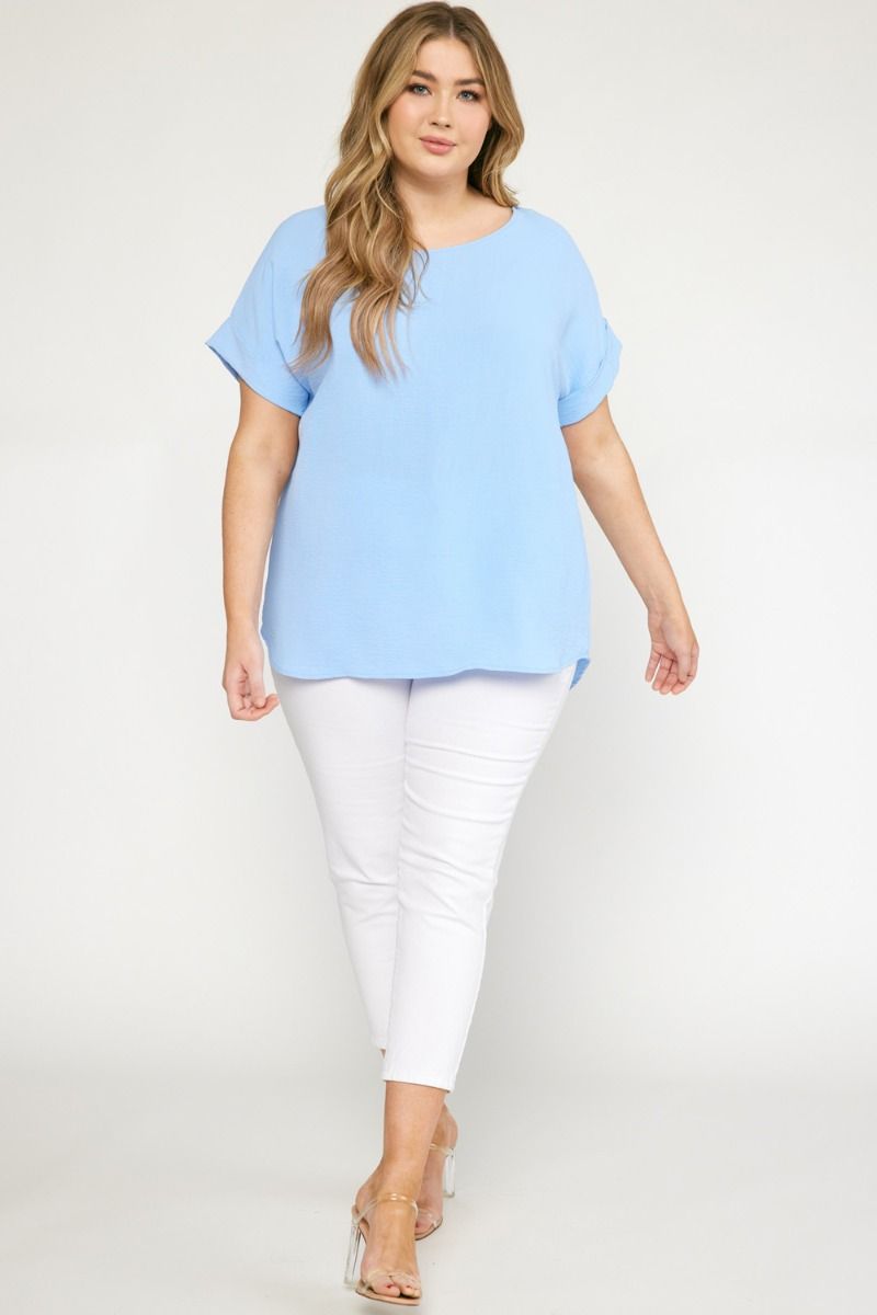 Short Sleeve Flowy Lightweight Top