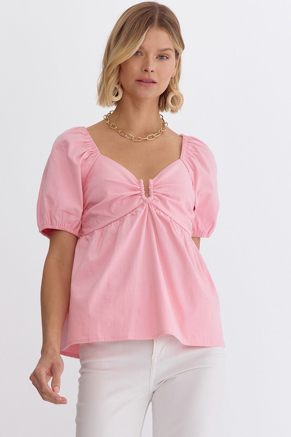 Bubble Sleeve Top