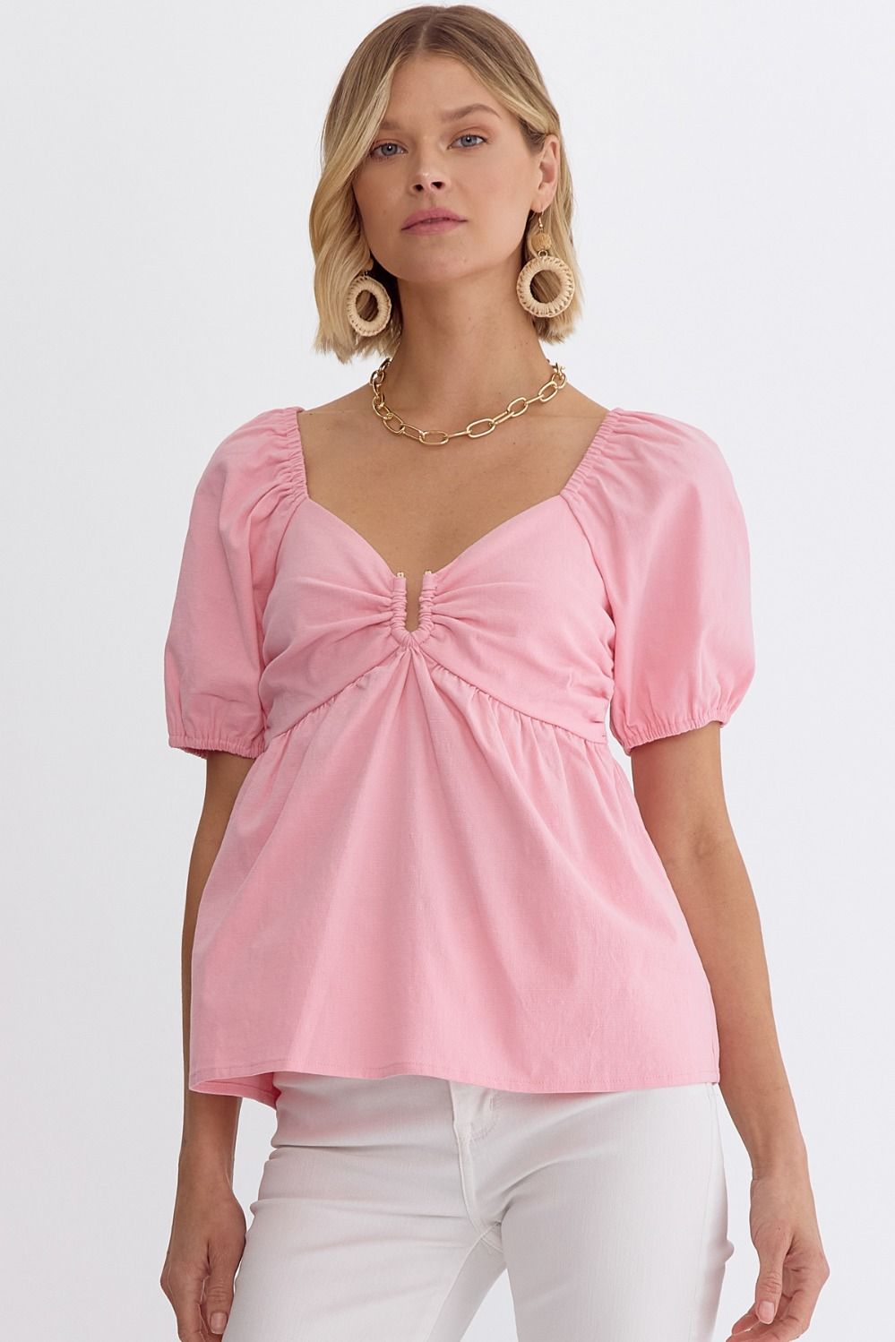 Bubble Sleeve Top