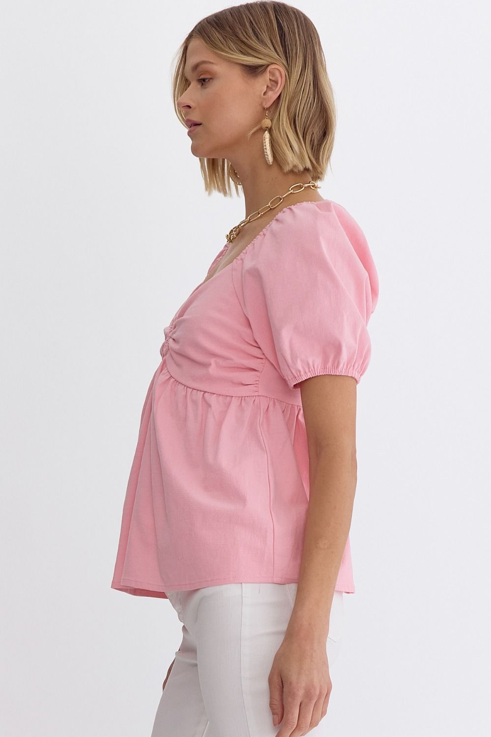 Bubble Sleeve Top