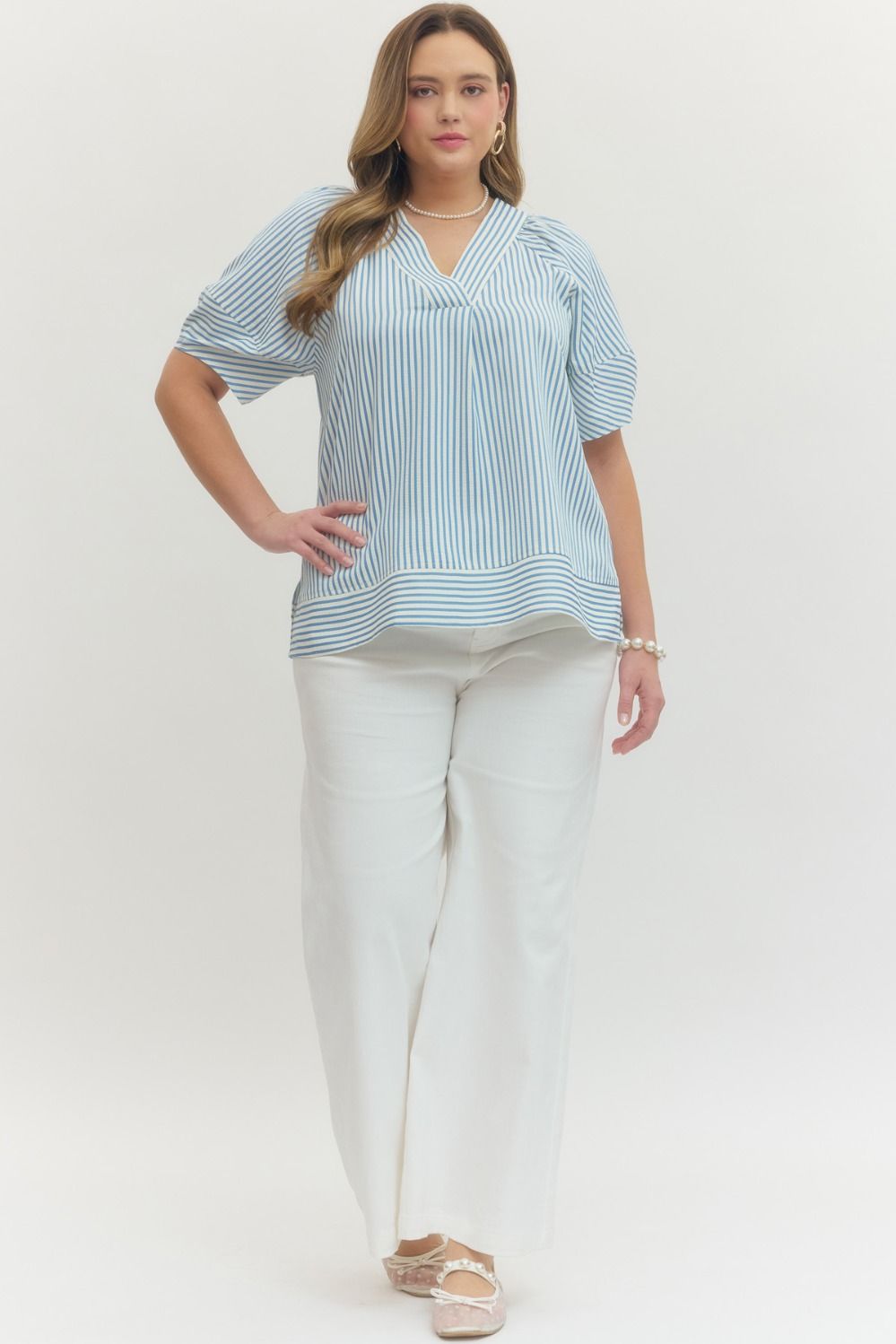 Fun Times Striped Top- Plus