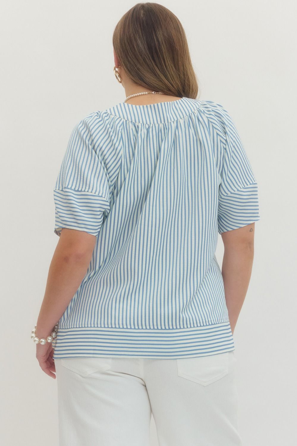 Fun Times Striped Top- Plus