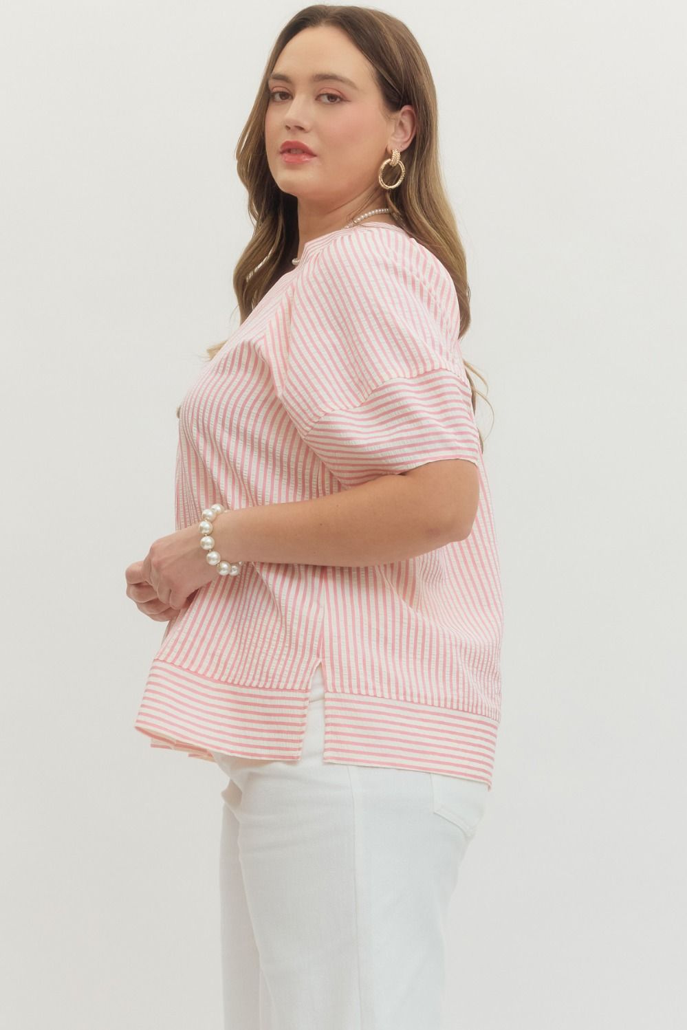 Fun Times Striped Top- Plus