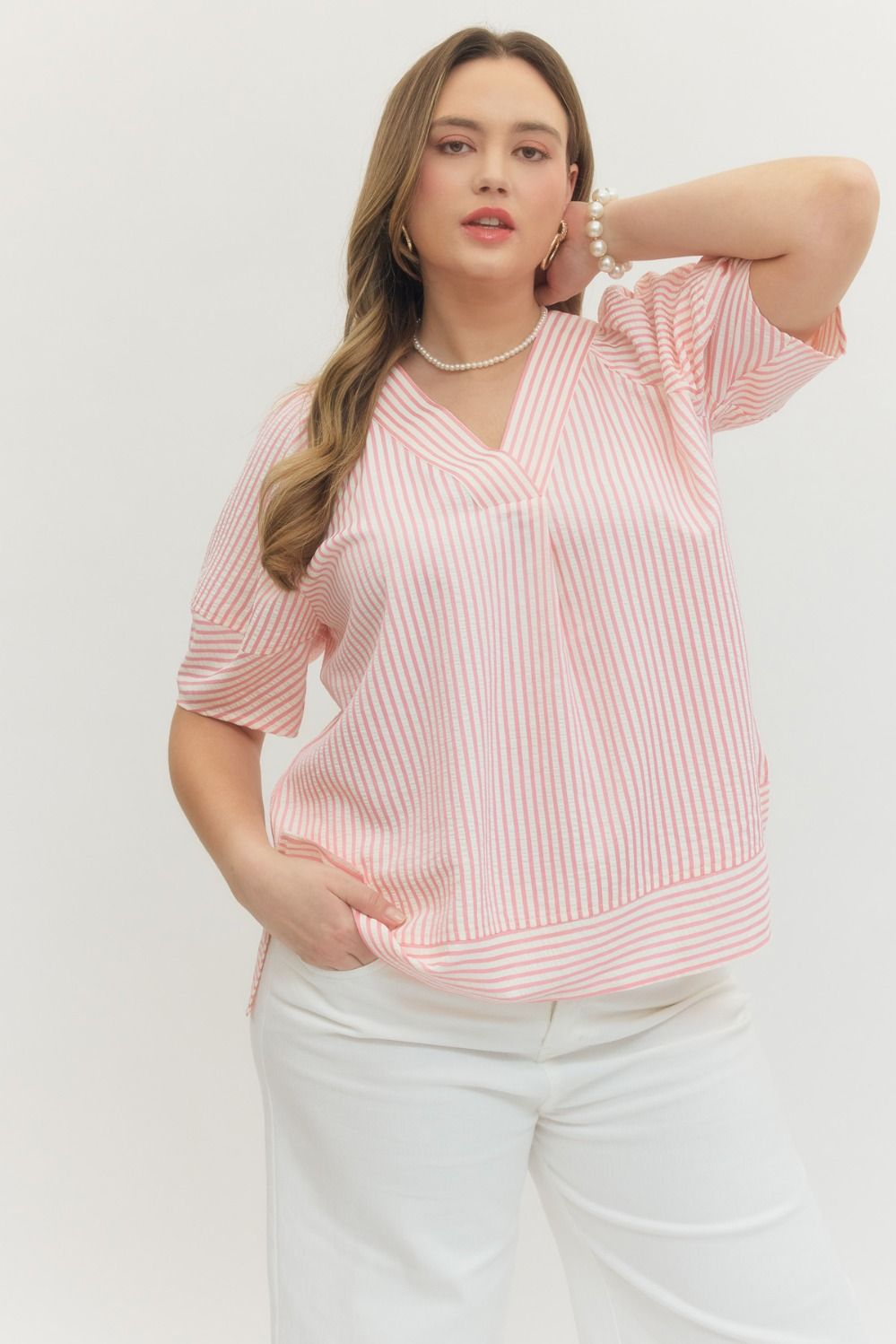 Fun Times Striped Top- Plus