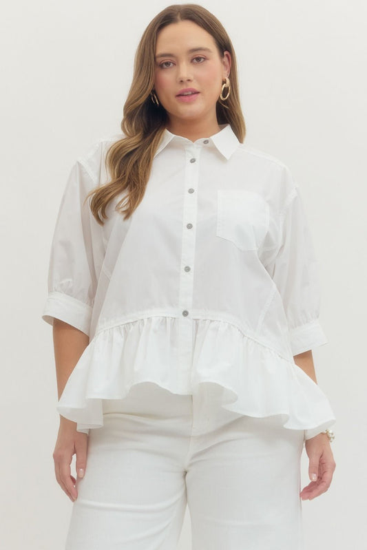 On the Go Blouse- Plus
