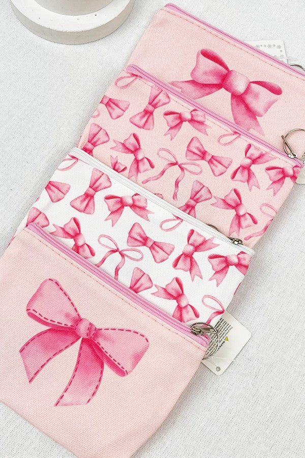 Bow Design Printed Coin Purse