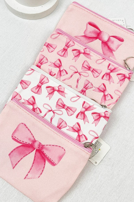 Bow Design Printed Coin Purse