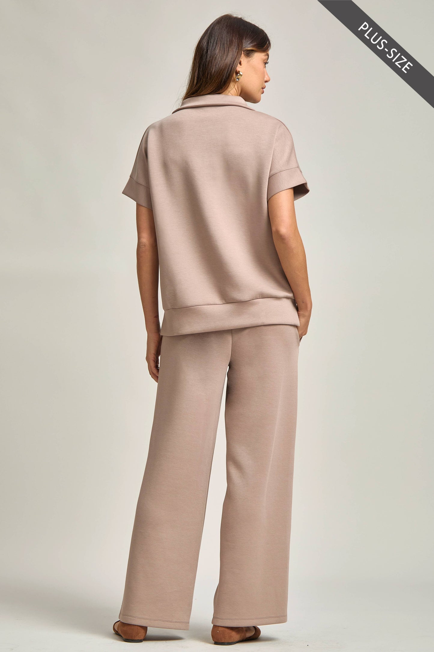 Dear Scarlett - PLUS SIZE Quarter Zip + Pants Modal Set TRVSET-CATALINAP