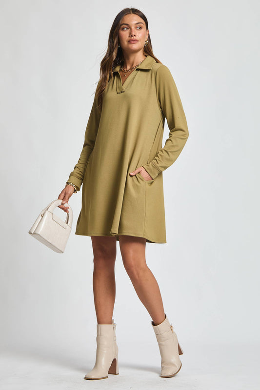 Dear Scarlett - French Terry A Line Dress