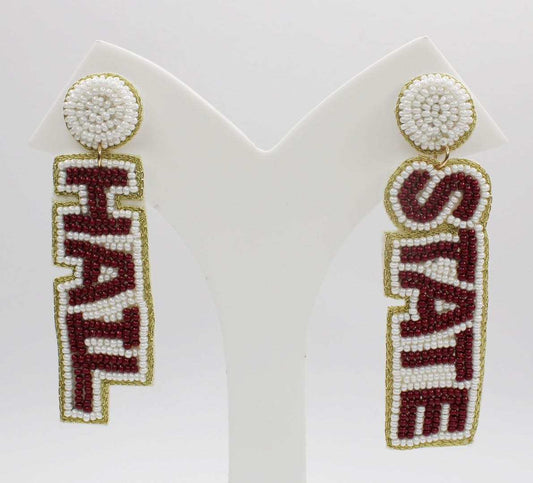 Hail State Beaded Earrings