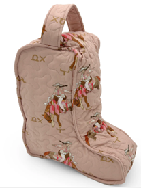 Casey Cowgirl Patchwork Rose Quilted Boot Bag