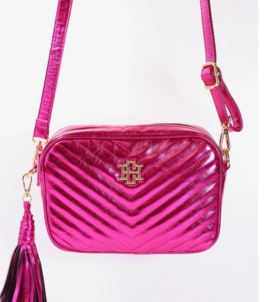 Margoe Camera Bag Metallic Fuchsia