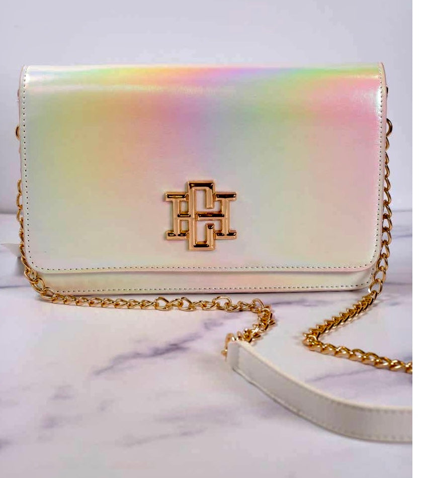 Bryn Crossbody with card slots White Opal