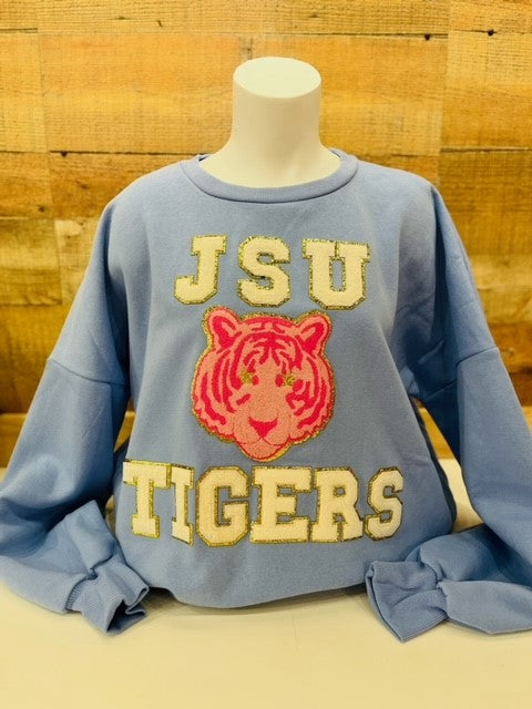 JSU custom chenille patch sweatshirt