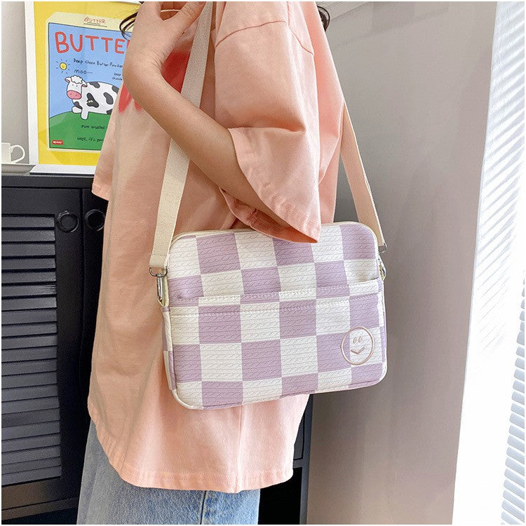 Nylon Checkered laptop bags