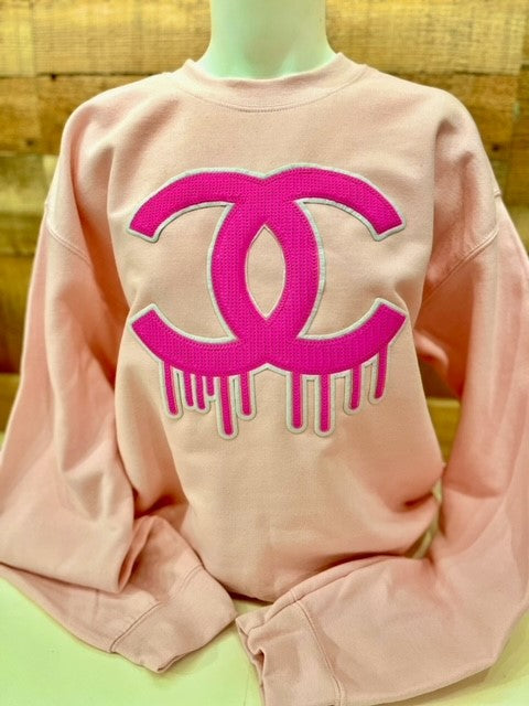 Longer Gildan Brand Hot Pink CC Drip Sweatshirt