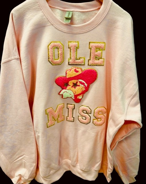 Ole Miss Chenille Patch Sweatshirt