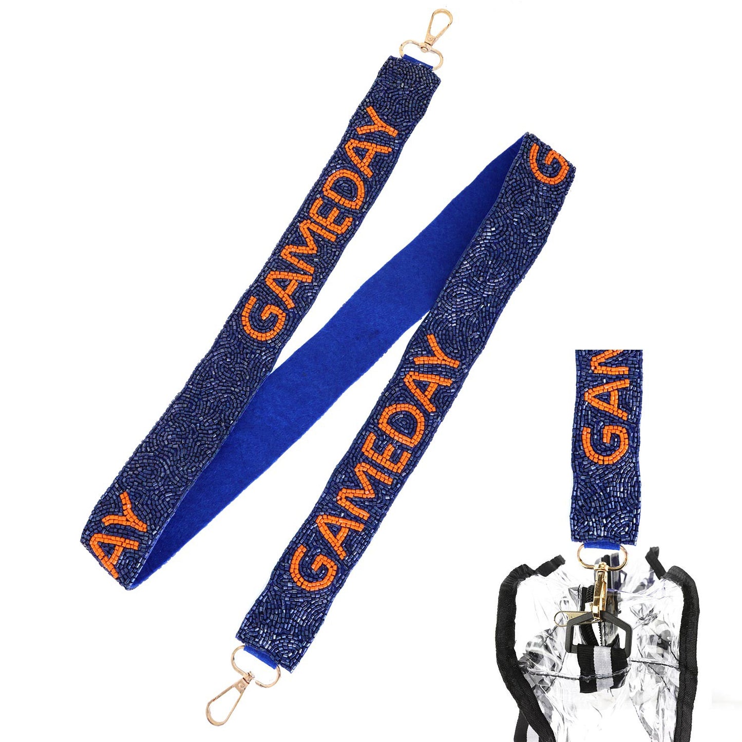 SPORTS TEAM GAME DAY BEADED SHOULDER BAG STRAP