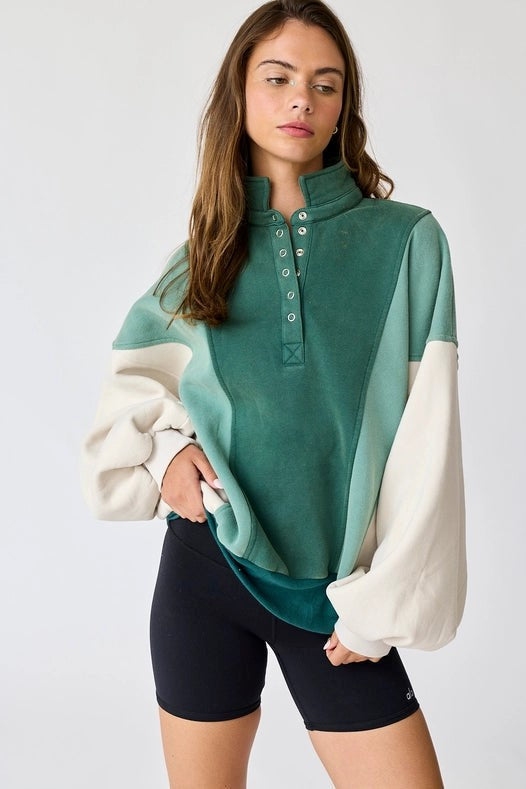 Emma Oversized Colorblock Sweatshirt