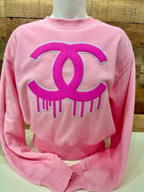 Hot Pink CC Drip Sweatshirt