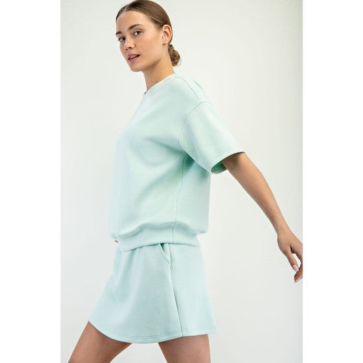 Modal Scuba Basic Short Sleeve Top