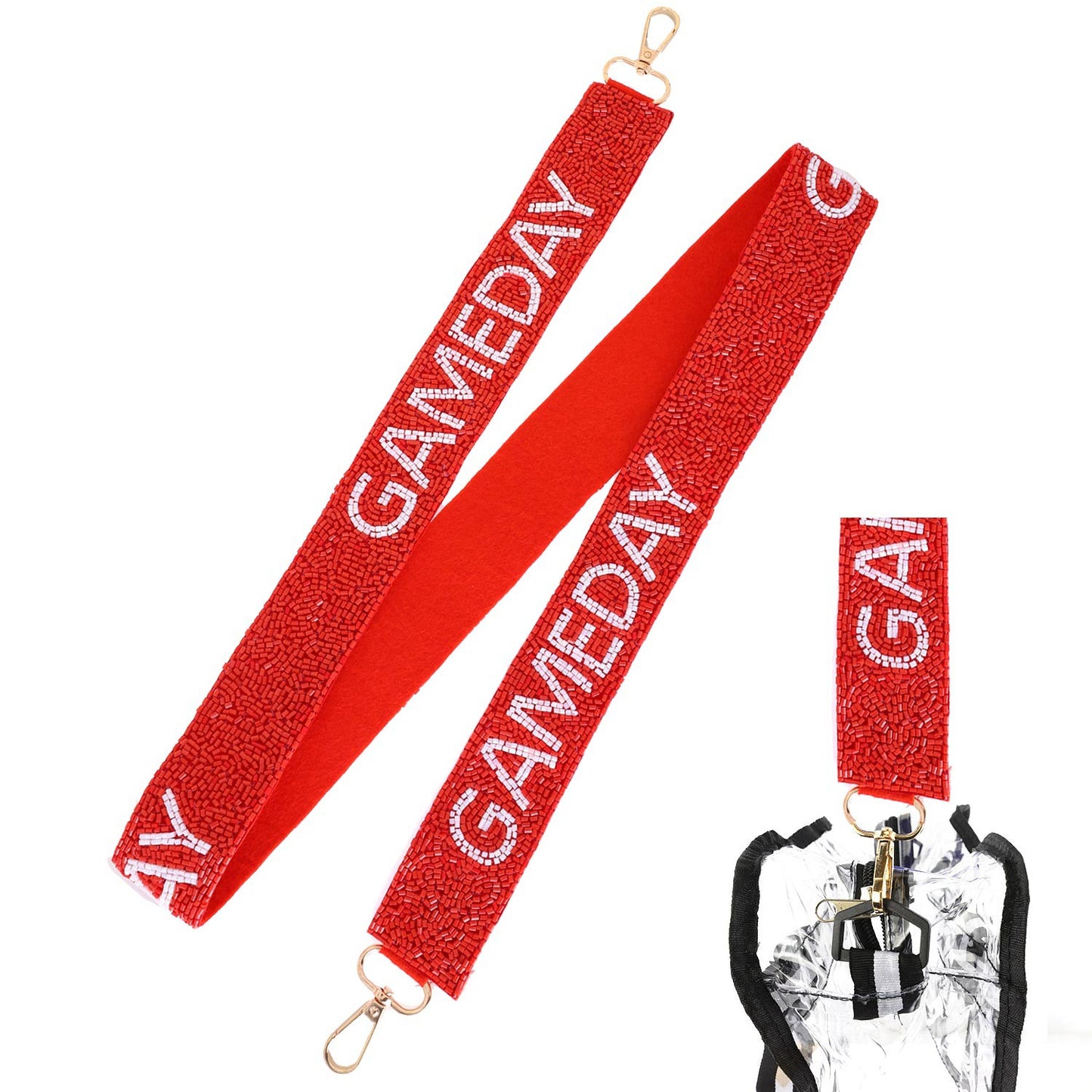 SPORTS TEAM GAME DAY BEADED SHOULDER BAG STRAP