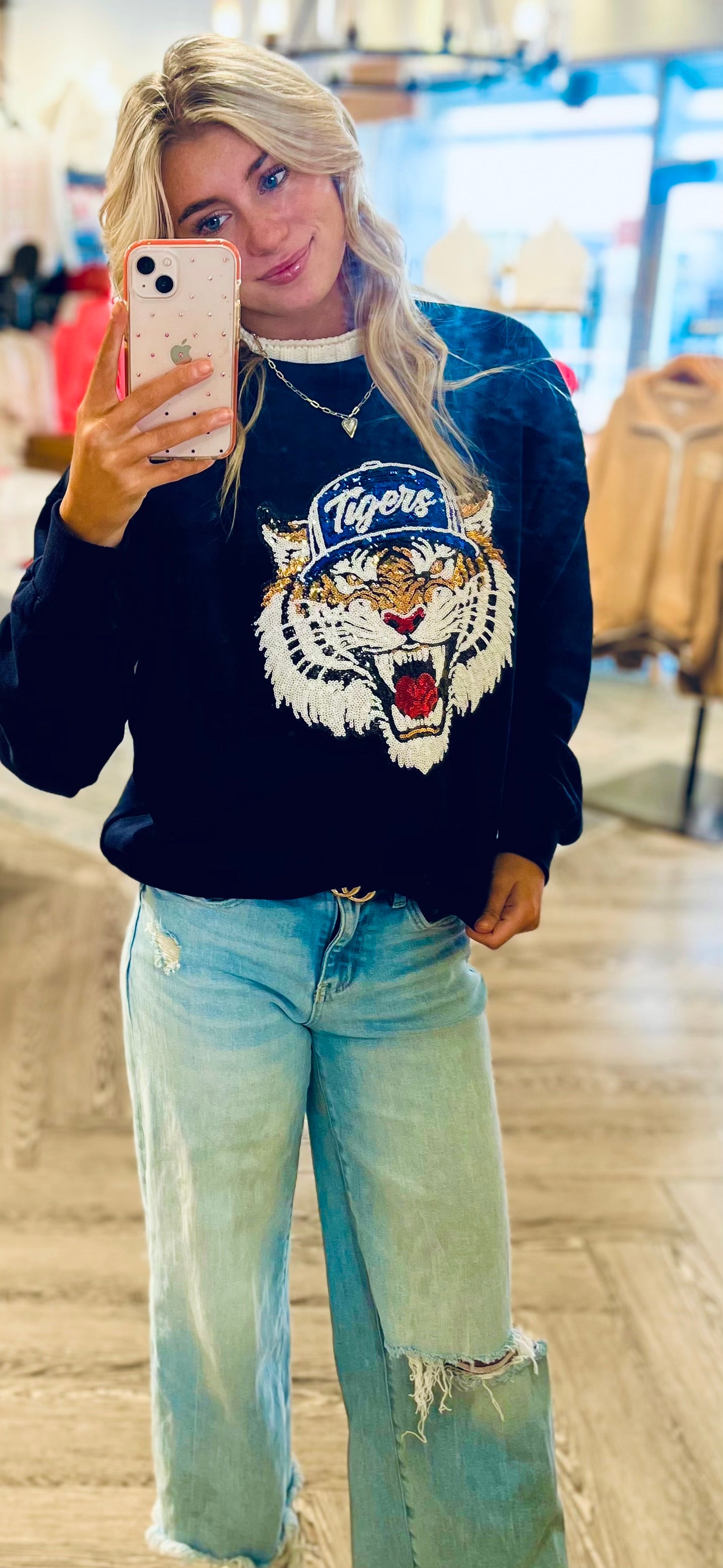 Tiger Sequin Sweatshirt